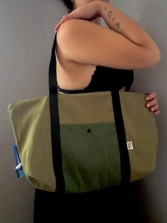 Mega Tote Bag (towel): Army Green